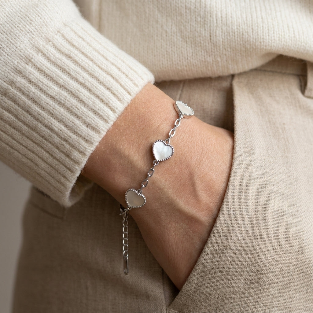 Every Silver Heart Bracelet