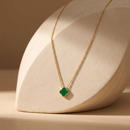 Zahra Rosette Necklace - Jade Green