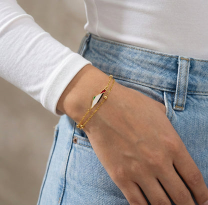 Qamar Palestine Map Bracelet