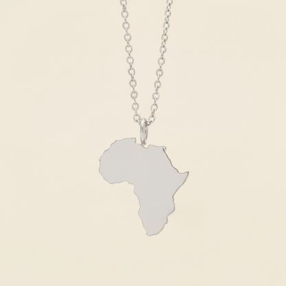 Country Map Necklace 18k