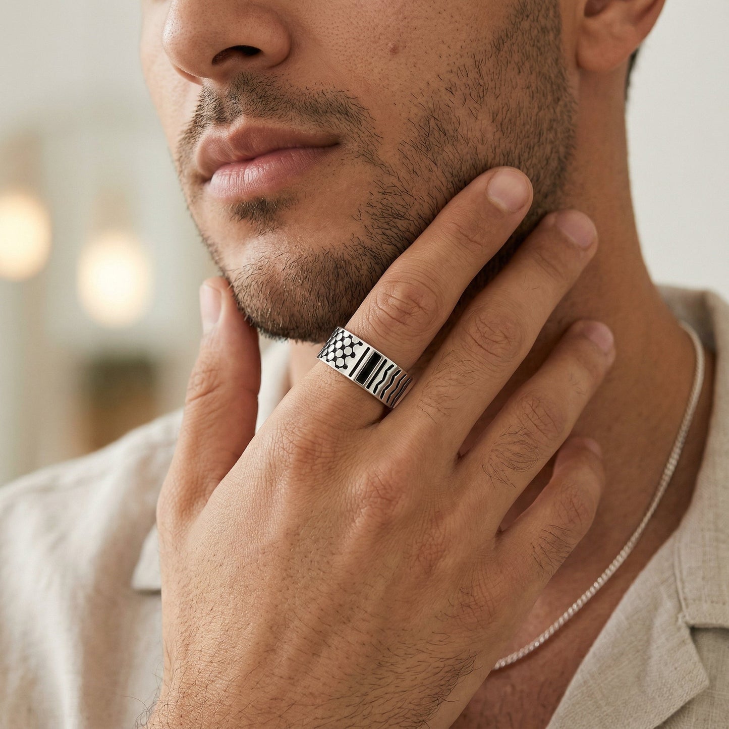 Nuraya Keffiyeh Bold Ring – Men's