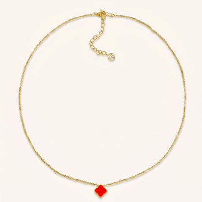 Zahra Rosette Necklace - Red