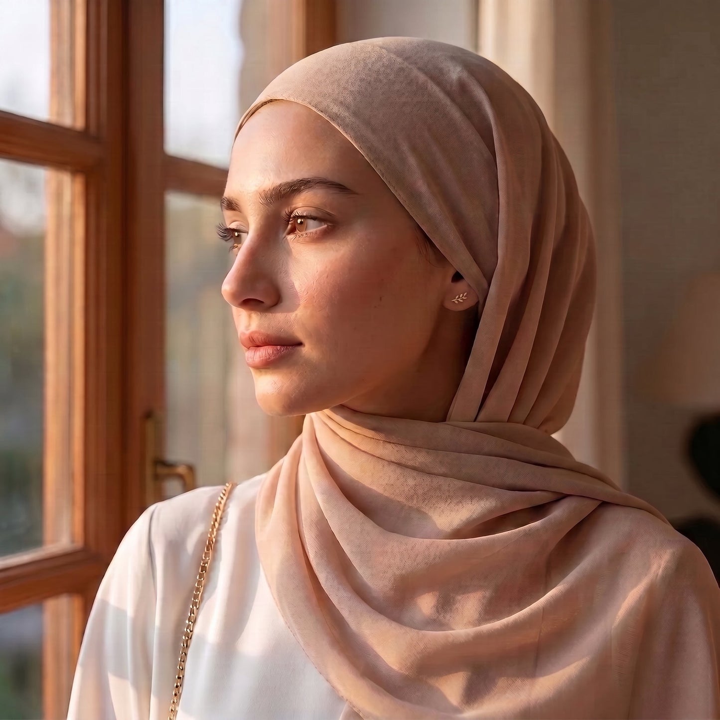 Qamar Sakinah Leaf Earrings