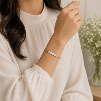 Rina Silver Bar Bracelet