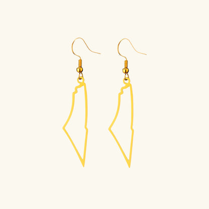 Nuraya Palestine Outline Earrings