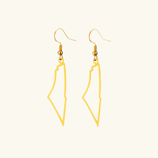 Nuraya Palestine Outline Earrings