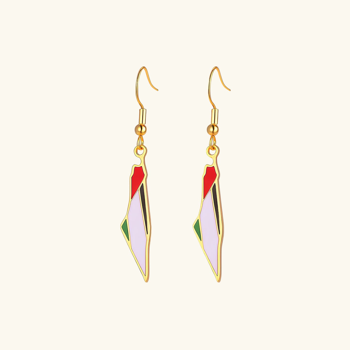 Nuraya Palestine Map Earrings