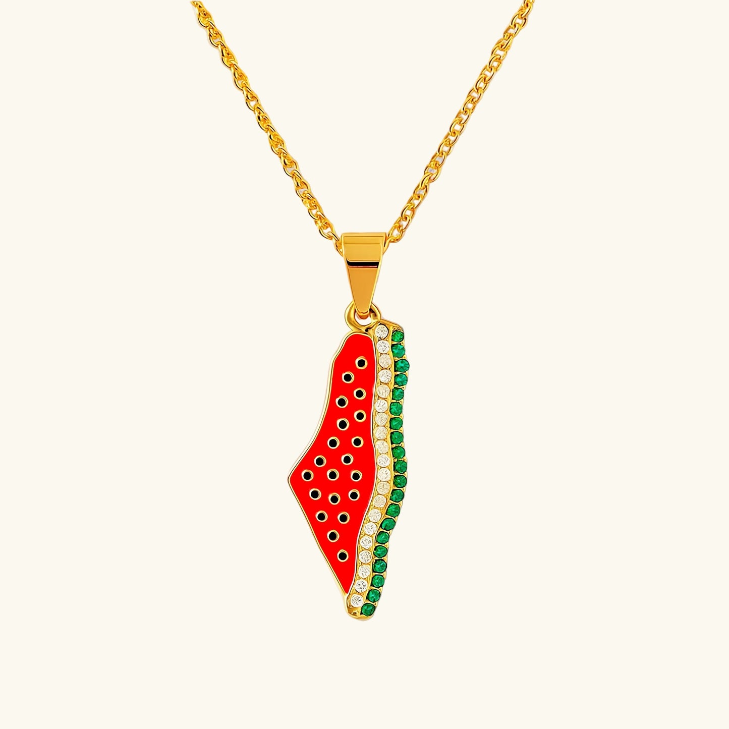 Nuraya Palestine Watermelon Necklace