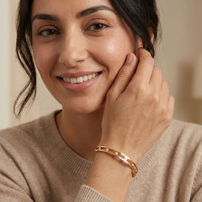 Sofia Crystal & Gold Bangle