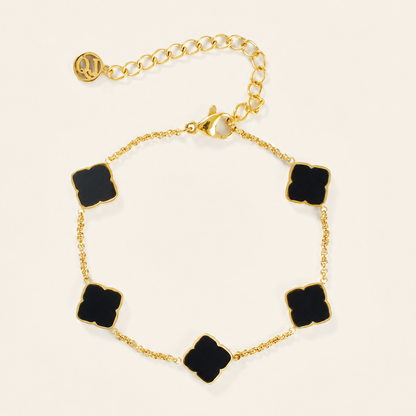 Zahra Rosette Bracelet - Black Onyx