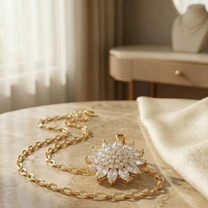 Qamar Zinnia Necklace